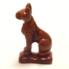 Egyptian Cat Bast 2.25 Inch Figurine - Goldstone