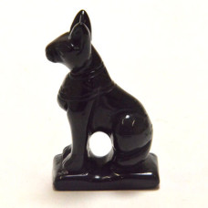 Egyptian Cat Bast 2.25 Inch Figurine - Obsidian Black