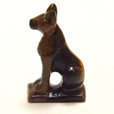 Egyptian Cat Bast 2.25 Inch Figurine - Tiger Eye