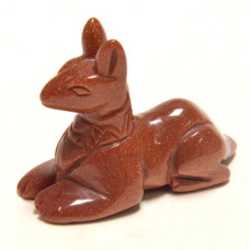 Egyptian Dog Anubis 2.25 Inch Figurine - Goldstone