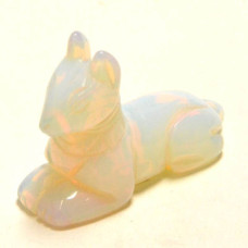 Egyptian Dog Anubis 2.25 Inch Figurine - Opalite