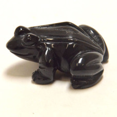 Frog Classic 2.25 Inch Figurine - Obsidian Black