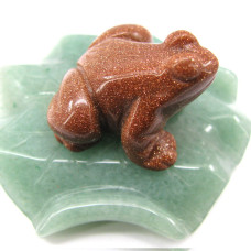 Frog on Lily Pad 2.25 Inch Figurine - Goldstone