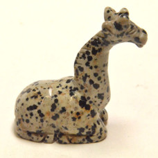 Giraffe Sitting 2.25 Inch Figurine - Dalmatian Dacite