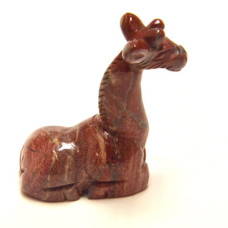 Giraffe Sitting 2.25 Inch Figurine - Rainbow Jasper