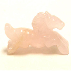 Horse Running 2.25 Inch Figurine - Rose Quartz