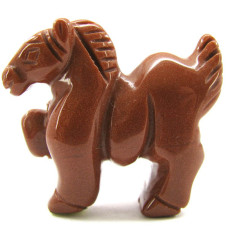 Horse Pacing 2.25 Inch Figurine - Goldstone