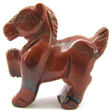 Horse Pacing 2.25 Inch Figurine - Rainbow Jasper