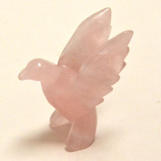 Hummingbird 2.25 Inch Figurine - Rose Quartz