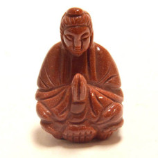 Kwin Yin 2.25 Inch Figurine - Goldstone