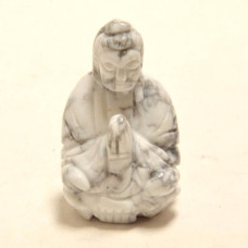 Kwin Yin 2.25 Inch Figurine - Howlite White