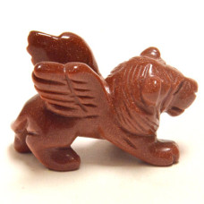 Lion with Wings 2.25 Inch Figurine - Goldstone