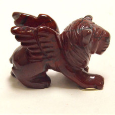 Lion with Wings 2.25 Inch Figurine - Rainbow Jasper