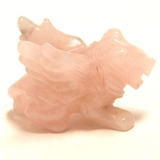 Lion with Wings 2.25 Inch Figurine - Rose Quartz