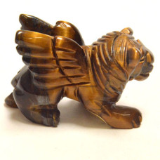 Lion with Wings 2.25 Inch Figurine - Tiger Eye