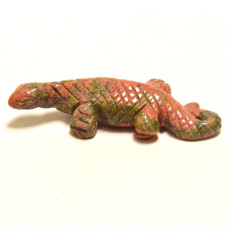 Lizard 2.25 Inch Figurine - Unakite