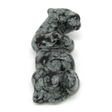 Otter 2.25 Inch Figurine - Snowflake Obsidian