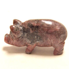 Pig Classic 2.25 Inch Figurine - Rhodonite