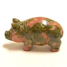 Pig Classic 2.25 Inch Figurine - Unakite