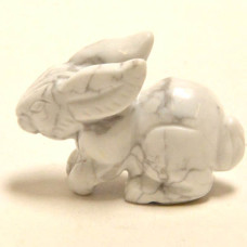 Rabbit (Hands Down) 2.25 Inch Figurine - Howlite White