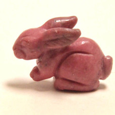 Rabbit (Hands Down) 2.25 Inch Figurine - Rhodonite