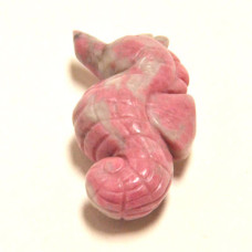 Seahorse 2.25 Inch Figurine - Rhodonite