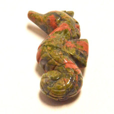 Seahorse 2.25 Inch Figurine - Unakite