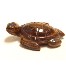 Sea Turtle 2.25 Inch Figurine - Tiger Eye