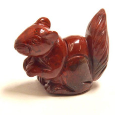 Squirrel 2.25 Inch Figurine - Rainbow Jasper