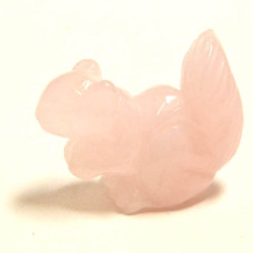 Squirrel 2.25 Inch Figurine - Rose Quartz