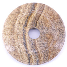 Donut 40mm Pendant - 10 pcs pack - Picture Jasper