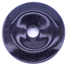 Donut 40mm Pendant - 10 pcs pack - Blue Goldstone