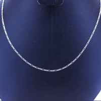 Chain Silver Plated - 20 Inch 0.63+1 Figaro - 10 pcs pack