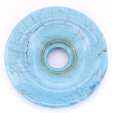 Donut 50mm Pendant - 10 pcs pack - Howlite Turquoise