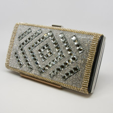 Minaudière Purse - Diamond Center - Black