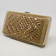 Minaudière Purse - Diamond Center - Gold