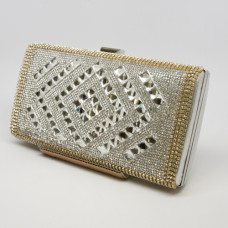 Minaudière Purse - Diamond Center - Silver