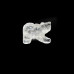 Bear Walking 1 Inch Figurine - Clear Quartz