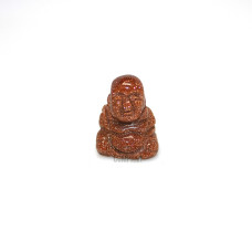 Buddha Classic Carved Fetish Bead 0.75 Inch - Goldstone