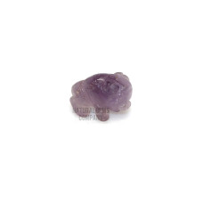 Buffalo Carved Fetish Bead 0.75 Inch - Amethyst