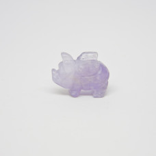 Pig Flying 1 Inch Figurine - Amethyst