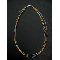 18 Inch 8 Strand Gold and Silver Choker with 2 Inch extension 10 piece pack