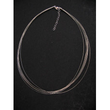 18 Inch 8 Strand Silver Choker with 2 Inch extension 10 piece pack