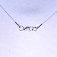 18 Inch Single Wire Choker with Stainless Steel Clasp - Silver