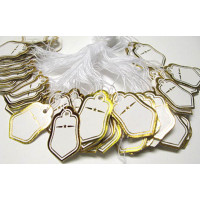 Bell Shape 25mm x 15mm  Tag 100 piece pack - Gold or Silver