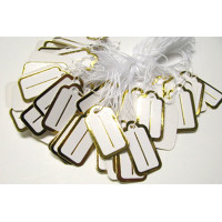 Rectangle Shape 22mm x 12mm Tag 100 piece pack - Gold or Silver