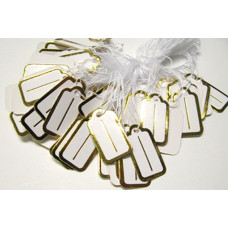 Rectangle Shape 22mm x 12mm Tag 100 piece pack - Gold or Silver