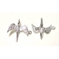 833 25mm Sparrow Bird Charms 5 Piece Packs