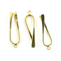 757 Gold Plated Long Bails 6 Piece Packs