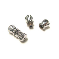 993 Rhodium Plated Screw On Bow Clasps 20 Piece Packs